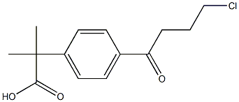 4-[4-氯-1-丁酰基]-A,A-二甲基苯乙酸, 169280-21-1, 結(jié)構(gòu)式