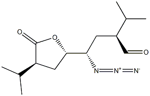 2-Furanbutanal, γ-azidotetrahydro-α,4-bis(1-Methylethyl)-5-oxo-, (αS, γS,2S,4S)- Struktur