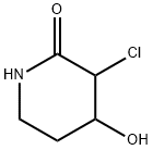 3-Chloro-4-hydroxypiperidin-2-one Struktur