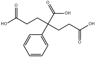 3-Phenylpentane-1,3,5-tricarboxylic acid Struktur