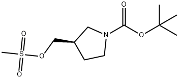 (R)-tert-butyl 3-(((Methylsulfonyl)oxy)Methyl)pyrrolidine-1-carboxylate Struktur