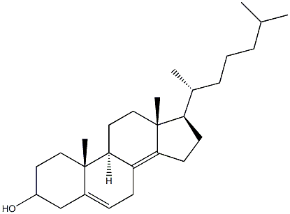 CHOLESTA-5,8(14)-DIEN-3-OL;8(14)-DEHYDROCHOLESTEROL 結(jié)構(gòu)式