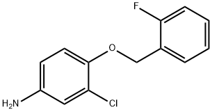 4-(2-fluorobenzyloxy)-3-chlorobenzenaMine Struktur