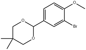 2-(3-BroMo-4-Methoxyphenyl)-5,5-diMethyl-1,3-dioxane Struktur