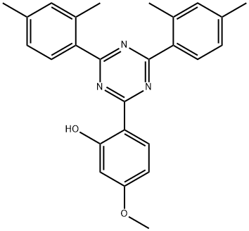 Phenol,2-[4,6-bis(2,4-diMethylphenyl)-1,3,5-triazin-2-yl]-5-Methoxy Struktur