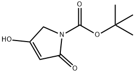 2,5-Dihydro-4-hydroxy-2-oxo-1H-pyrrole-1-carboxylic acid 1,1-dimethylethyl ester Struktur