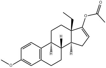 (13S)-Ethyl-3-Methoxygona-1,3,5(10),16-tetraen-17-ol Acetate Struktur