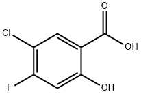 5-chloro-4-fluoro-2-hydroxybenzoic acid Struktur