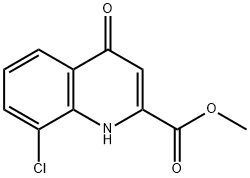 8-Chloro-4-oxo-1,4-dihydro-quinoline-2-carboxylic acid Methyl ester Struktur