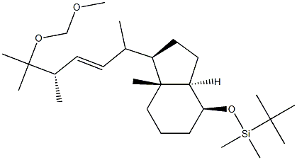 1H-Indene, 4-[[(1,1-diMethylethyl)diMethylsilyl]oxy]octahydro-1-[(1R,2E,4S)-5-(MethoxyMethoxy)-1,4,5-triMethyl-2-hexen-1-yl]-7a-Methyl-, (1R,3aR,4S,7aR)- Struktur