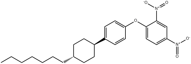 Trans-1-[4-(4-heptylcyclohexyl)phenoxy]-2,4-dinitro benzene Struktur