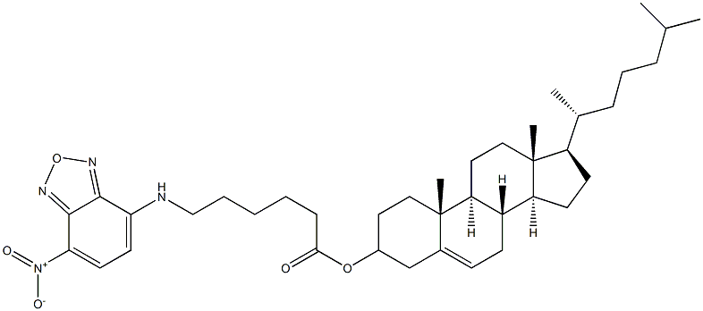 5-cholesten-3-ol 6-[(7-nitro-2-1,3-benzoxadiazol-4-yl)aMino]caproate Struktur