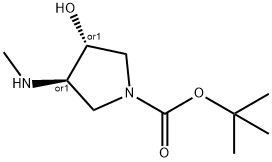 tert-butyl 3-hydroxy-4-(MethylaMino)pyrrolidine-1-carboxylate Struktur