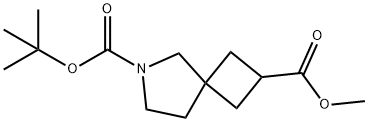 6-tert-butyl 2-Methyl 6-azaspiro[3.4]octane-2,6-dicarboxylate Struktur