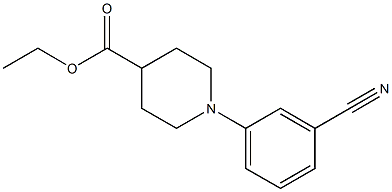 ethyl 1-(3-cyanophenyl)piperidine-4-carboxylate Struktur