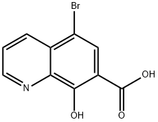 7-Quinolinecarboxylicacid,5-bromo-8-hydroxy-(9CI) Struktur