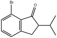 7-BroMo-2-isopropyl-2,3-dihydro-1H-inden-1-one Struktur