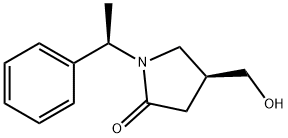 (S)-4-(hydroxyMethyl)-1-((R)-1-phenylethyl)pyrrolidin-2-one Struktur