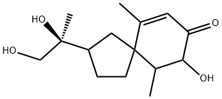 3,11,12-Trihydroxyspirovetiv-1(10)-en-2-one Struktur