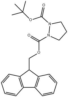 1-((9H-Fluoren-9-yl)Methyl) 2-tert-butyl pyrazolidine-1,2-dicarboxylate Struktur