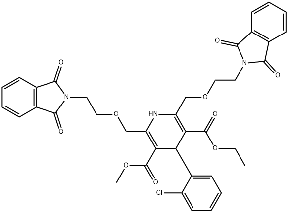 4-(2-Chlorophenyl)-2,6-bis[[2-(1,3-dihydro-1,3-dioxo-2H-isoindol-2-yl)ethoxy]Methyl]-1,4-dihydro-3,5-pyridinedicarboxylic Acid Ethyl Methyl Ester Struktur