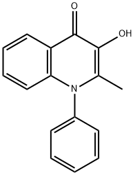 3-Hydroxy-2-Methyl-1-phenylquinolin-4(1H)-one Struktur