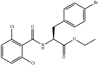 (S)-ethyl 2-(2,6-dichlorobenzaMido)-3-(4-broMophenyl)propanoate Struktur