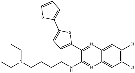 N'-(3-[2,2'-Bithiophen]-5-yl-6,7-dichloro-2-quinoxalinyl)-N,N-diethyl-1,4-butanediamine Struktur