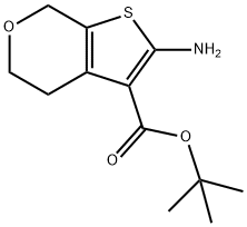 2-AMino-4,7-dihydro-5H-thieno[2,3-c]pyran-3-carboxylic acid tert-butyl ester Struktur