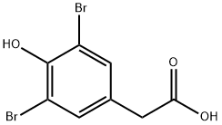 3,5-DIBROMO-4-HYDROXYPHENYLACETIC ACID 結構式