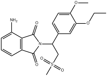 1H-Isoindole-1,3(2H)-dione, 2-[1-(3-ethoxy-4-Methoxyphenyl)-2-(Methylsulfonyl)ethyl]- Struktur