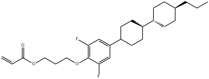 2-Propenoic acid 3-[2,6-difluoro-4-[(trans,trans)-4'-propyl[1,1'-bicyclohexyl]-4-yl]phenoxy]propyl ester Struktur