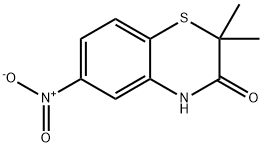 2,2-dimethyl-6-nitro-2H-1,4-benzothiazin-3(4H)-one Struktur