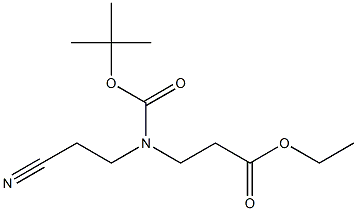 ethyl 3-(tert-butoxycarbonyl(2-cyanoethyl)aMino)propanoate Struktur