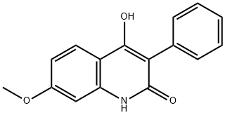 4-Hydroxy-7-Methoxy-3-phenylquinolin-2(1H)-one Struktur