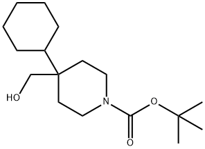 1-Boc-4-cyclohexyl-4-piperidineMethanol Struktur