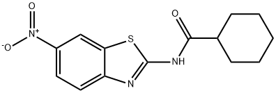 N-(6-Nitrobenzo[d]thiazol-2-yl) cyclohexane carboxaMide Struktur