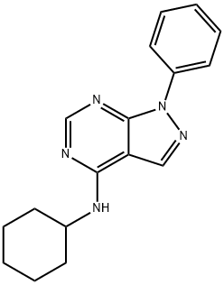 N-Cyclohexyl-1-phenyl-1H-pyrazolo[3,4-d]pyriMidin-4-aMine Struktur