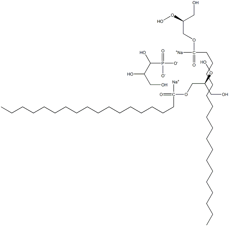 1-stearoyl-2-hydroxy-sn-glycero-3-phospho-(1'-rac-glycerol) (sodiuM salt) Struktur