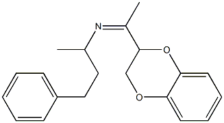 N-[1-(2,3-Dihydro-1,4-benzodioxin-2-yl)ethylidene]-alpha-methylbenzenepropanamine Struktur