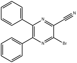 3-BroMo-5,6-diphenylpyrazine-2-carbonitrile Struktur