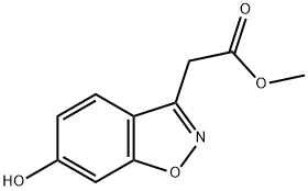 Methyl 2-(6-Hydroxy-1,2-benzisoxazol-3-yl)acetate Struktur