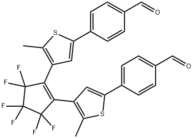 1,2-雙[2-甲基-5-(4-甲酰基苯基)-3-噻吩基]全氟環(huán)戊烯 結(jié)構(gòu)式