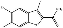 5-BroMo-3,6-diMethylbenzofuran-2-carboxaMide Struktur