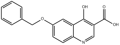 6-Benzyloxy-4-hydroxy-quinoline-3-carboxylic acid Struktur