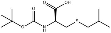 (2S)-2-((tert-butoxycarbonyl)aMino)-3-(isobutylsulfanyl)propanoic acid Struktur