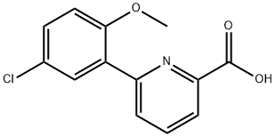 6-(5-Chloro-2-Methoxyphenyl)picolinic acid Struktur