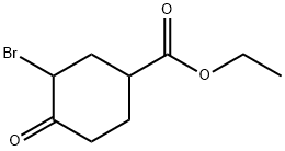 ethyl 3-bromo-4-oxocyclohexanecarboxylate Struktur