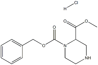 1-N-CBZ-piperazine-2-carboxylic acid Methyl ester-HCl Struktur