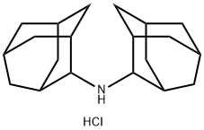 N-Tricyclo[3.3.1.1(3,7)]dec-2-yl-tricyclo[3.3.1.1(3,7)]decan-2-amine hydrochloride Struktur